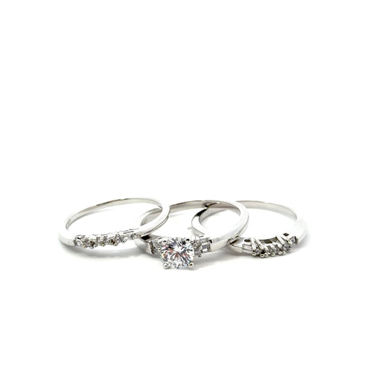 Sterling Silver Three Piece Wedding