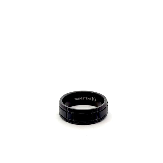 Black Tungsten Carbide Men's Wedding Band