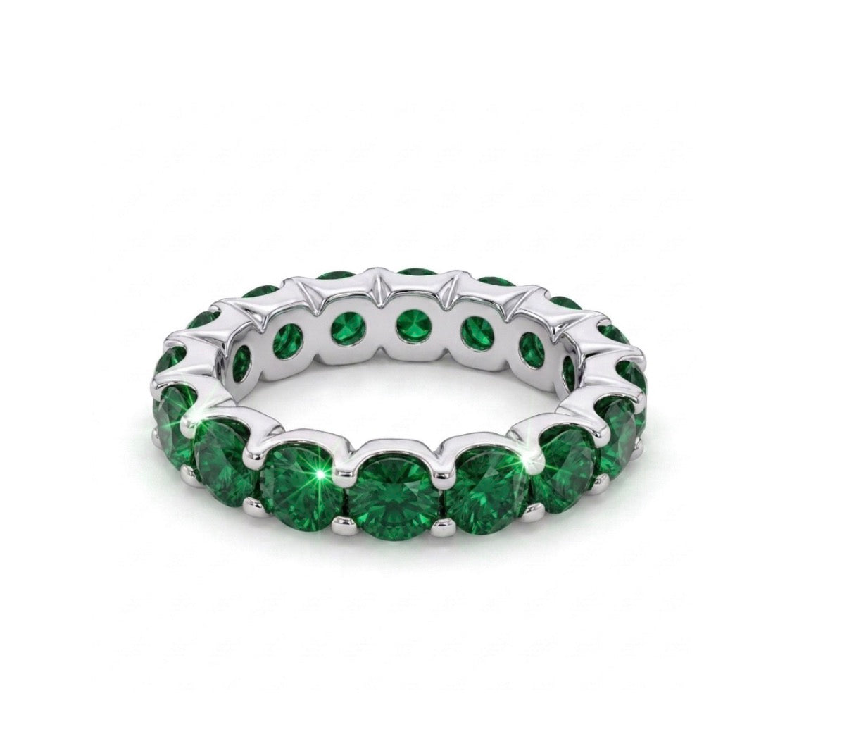 Sterling Silver Brilliant-cut Eternity Ladies Band