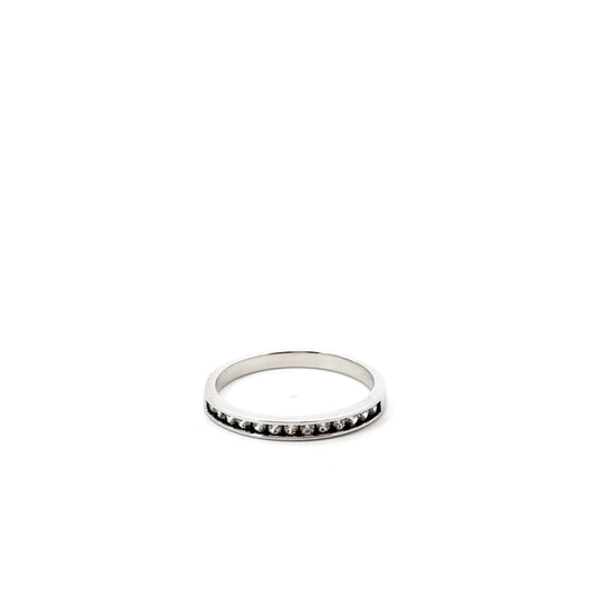 Sterling Silver channel Set Eternity Ring