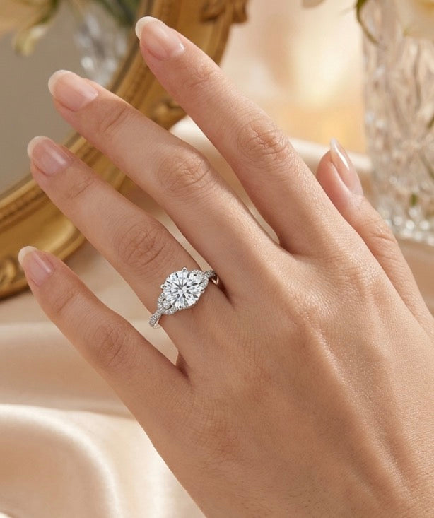 Sterling Silver 3-Stone Ring
