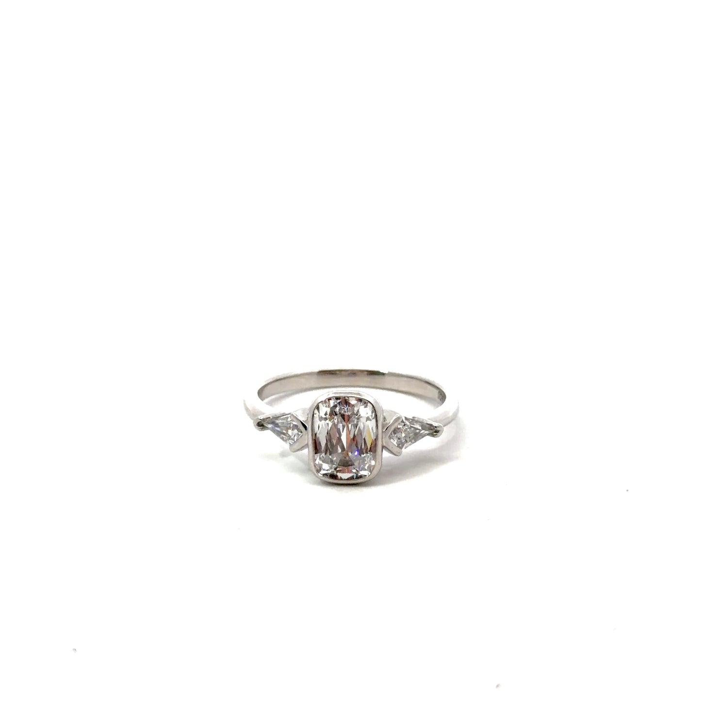 Sterling Silver Cushion Cut Ring
