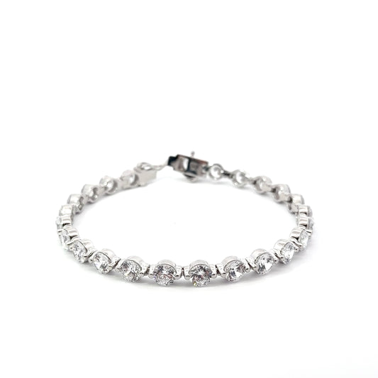 Sterling Silver Cubic Zirconia Tennis Bracelet