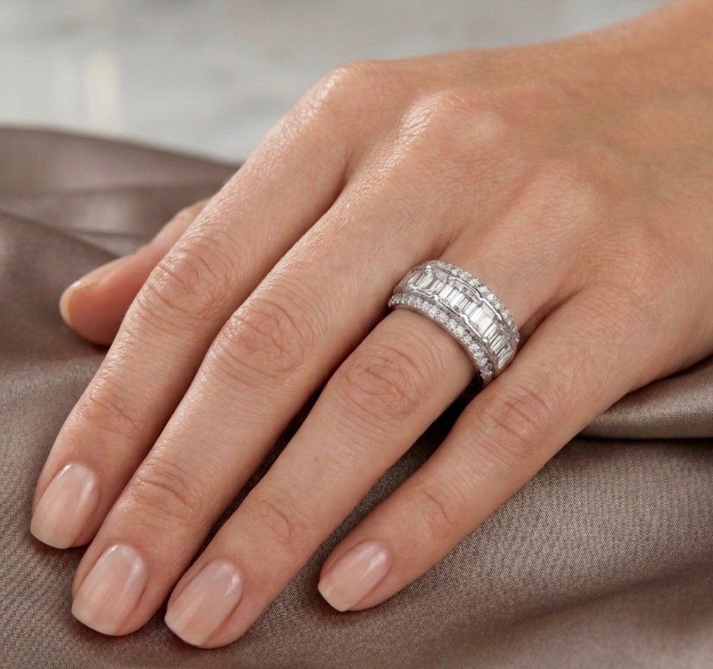 Sterling Silver Wide Ladies Band