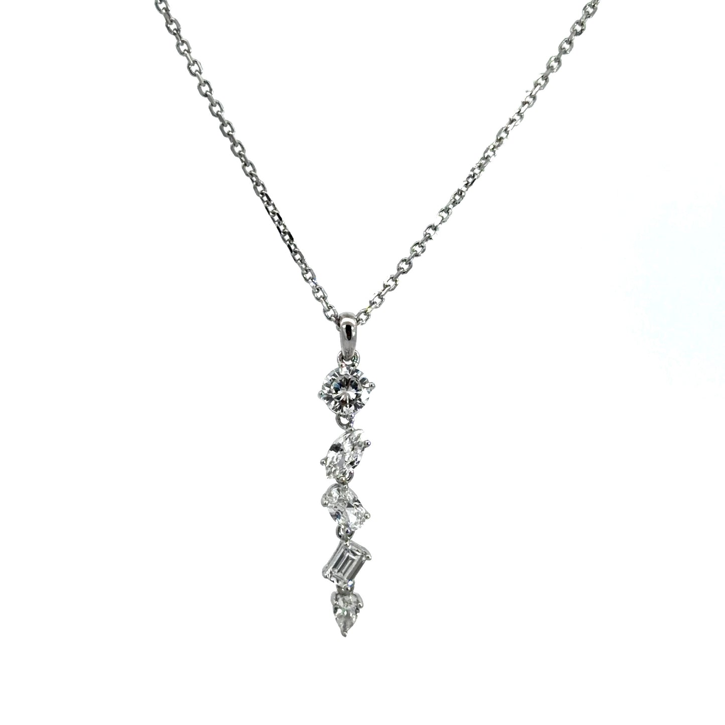 Multi-Cut Cubic Zirconia Journey Necklace