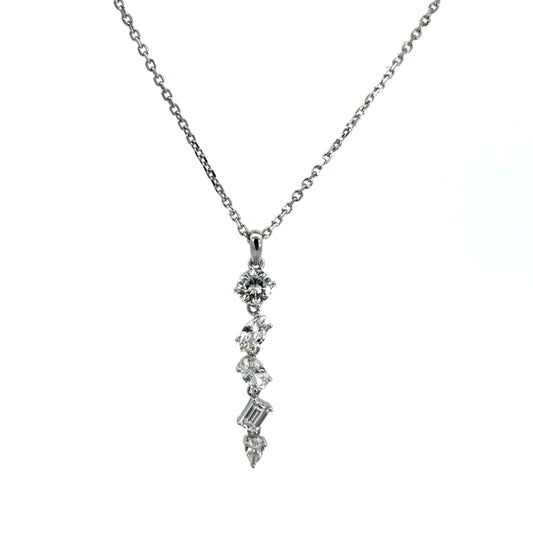 Multi-Cut Cubic Zirconia Journey Necklace