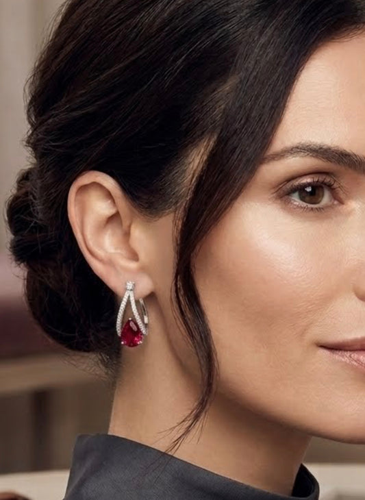 Sterling Silver Teardrop Style Drop Earrings