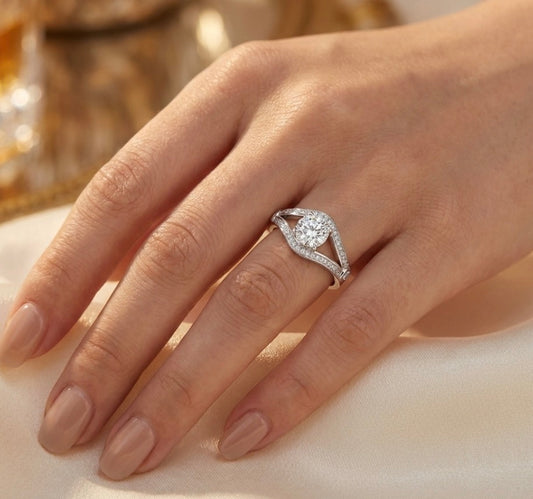 Sterling Silver Brilliant-cut Cubic Zirconia Ring