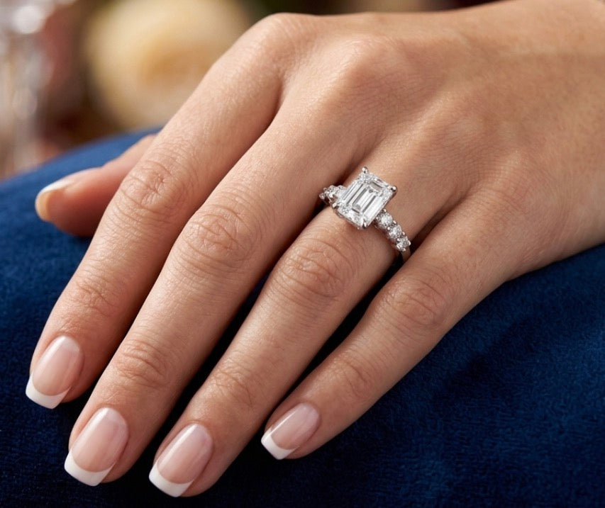 Sterling Silver Emerald Cut Ring