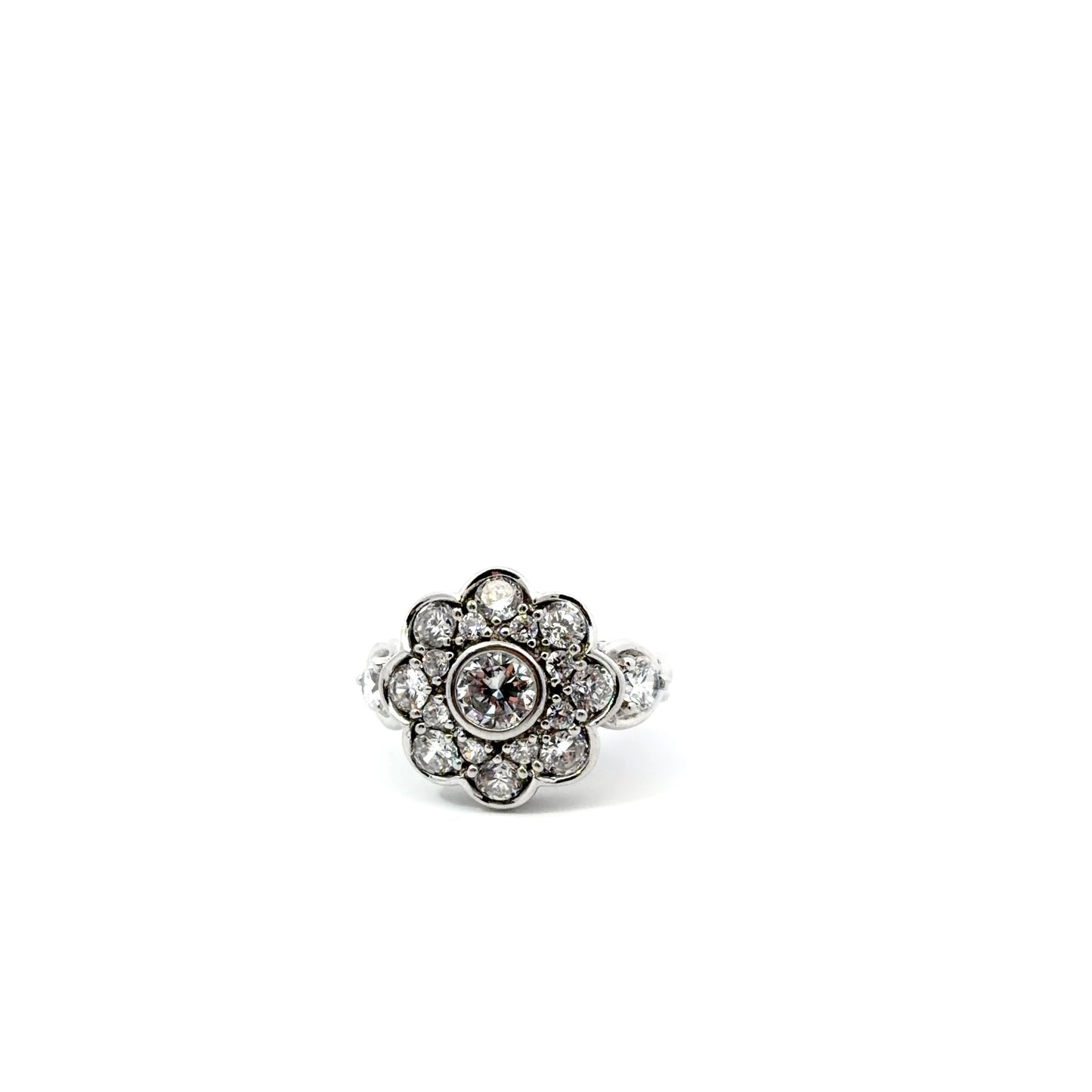 Sterling Silver Floral Design Ring