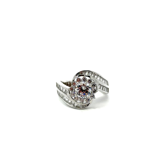 Sterling Silver Radiant Cocktail Ring