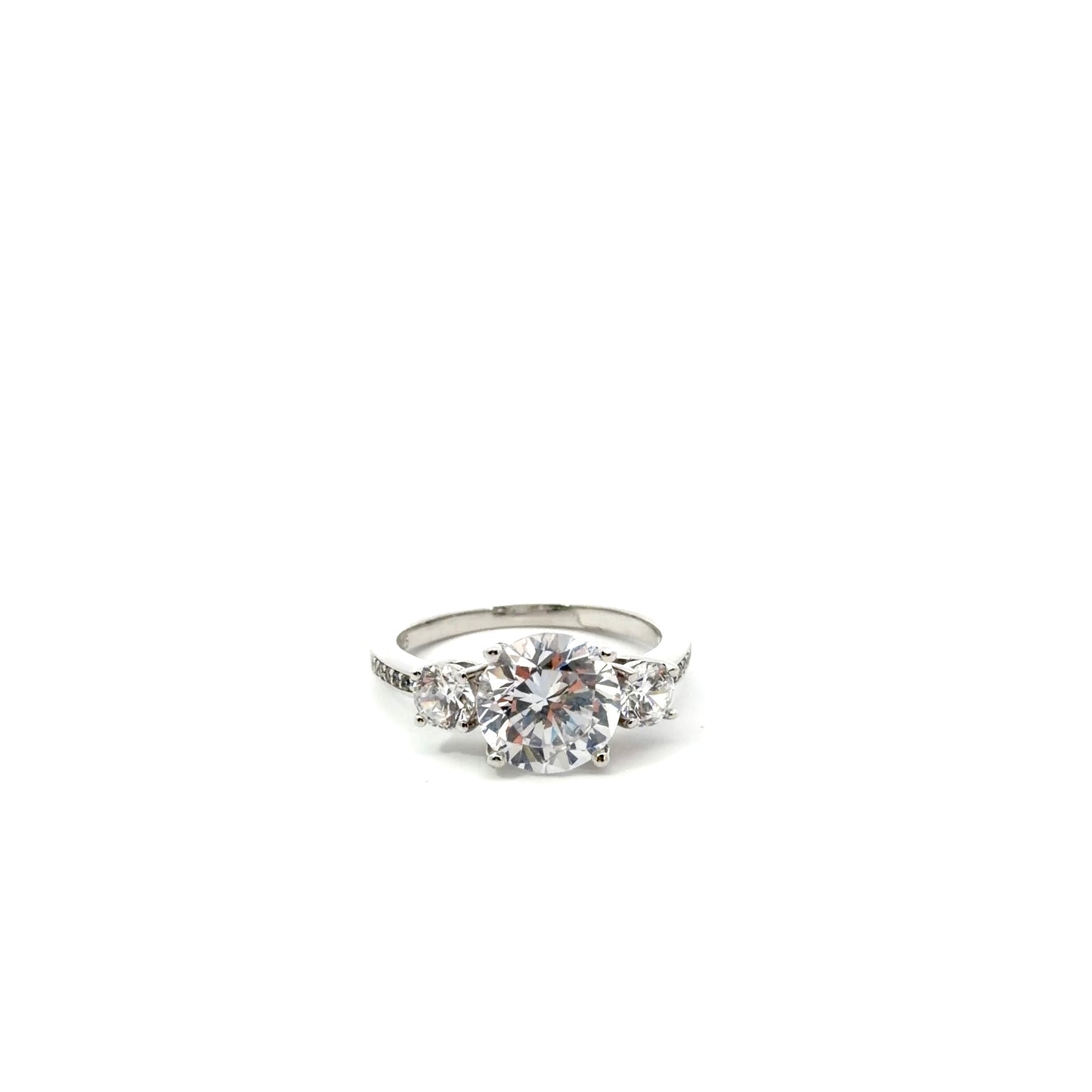 Sterling Silver Three-stone Ring