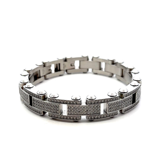 Stainless Steel Bling Bracelet 15 MM