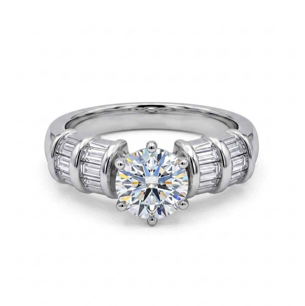 Sterling Silver Brilliant-cut Cubic Zirconia Ring