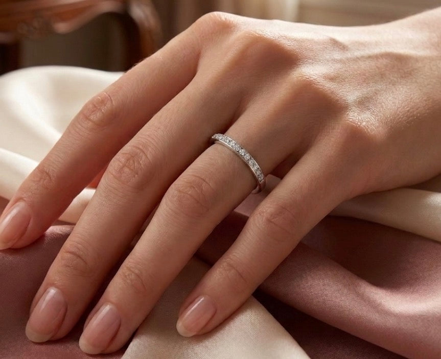 Sterling Silver channel Set Ring