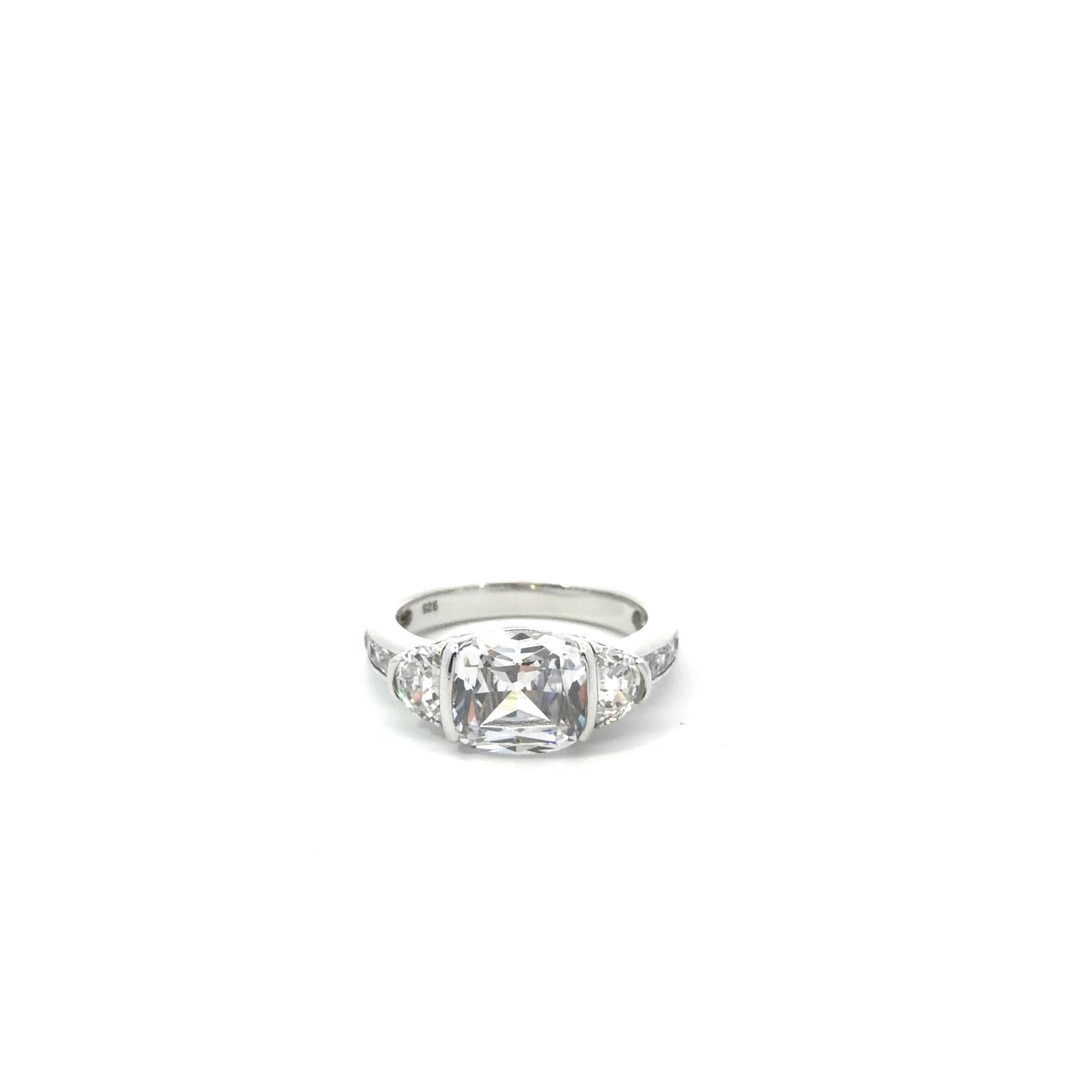Sterling Silver Cushion Cut Ring