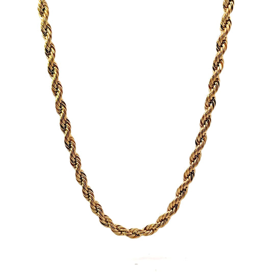 Stainless Steel Gold Rope Chain 5MM