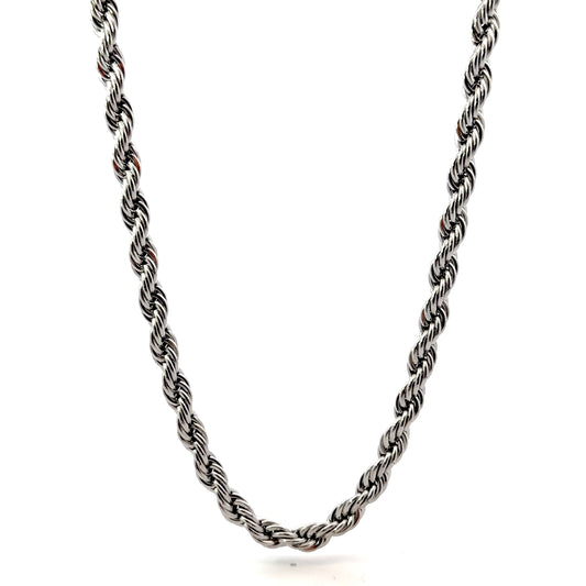 Classic Stainless Steel 6MM Rope Chain Necklace