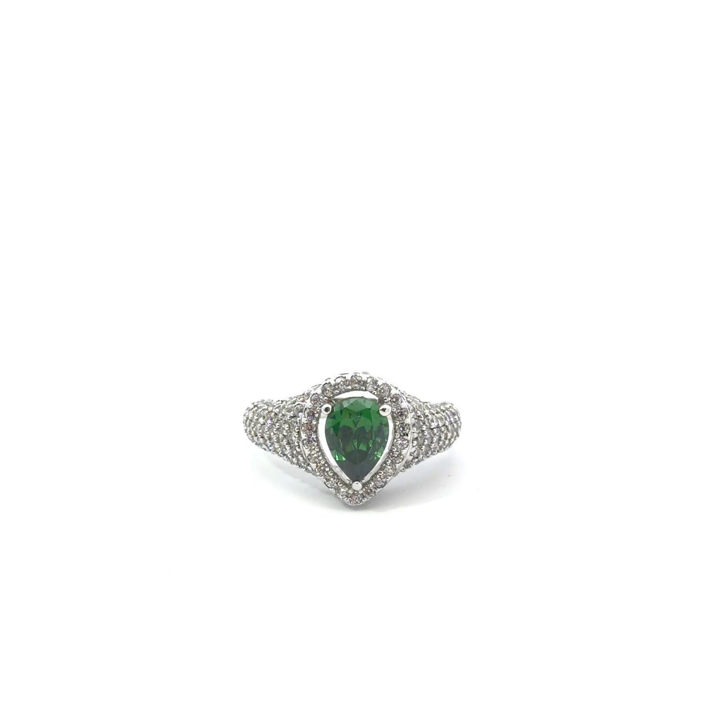 Sterling Silver Pear Cut Ring