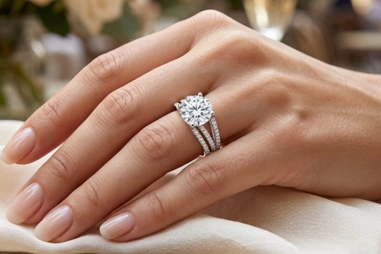 Sterling Silver Two Tone Silver and Rose Gold  Ring
