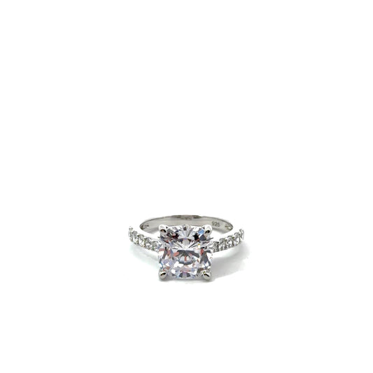 Sterling Silver Radiant Engagement Ring