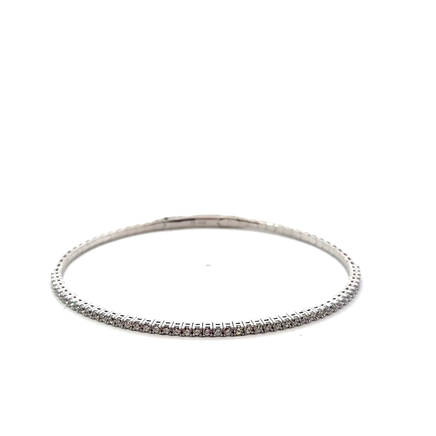 Sterling Silver Tennis Style Bangle Bracelet