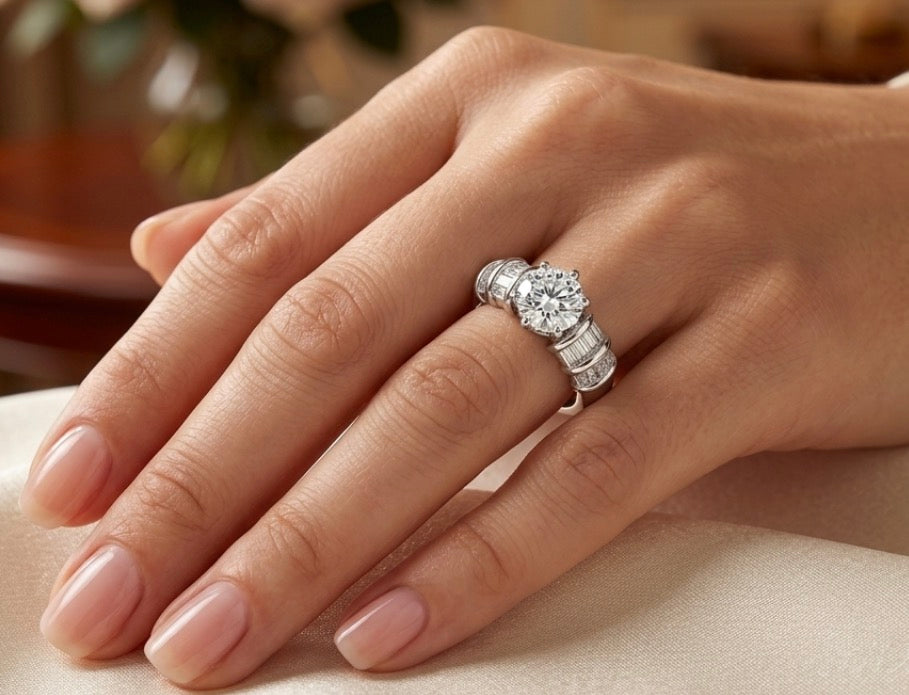 Sterling Silver Brilliant-cut Cubic Zirconia Ring
