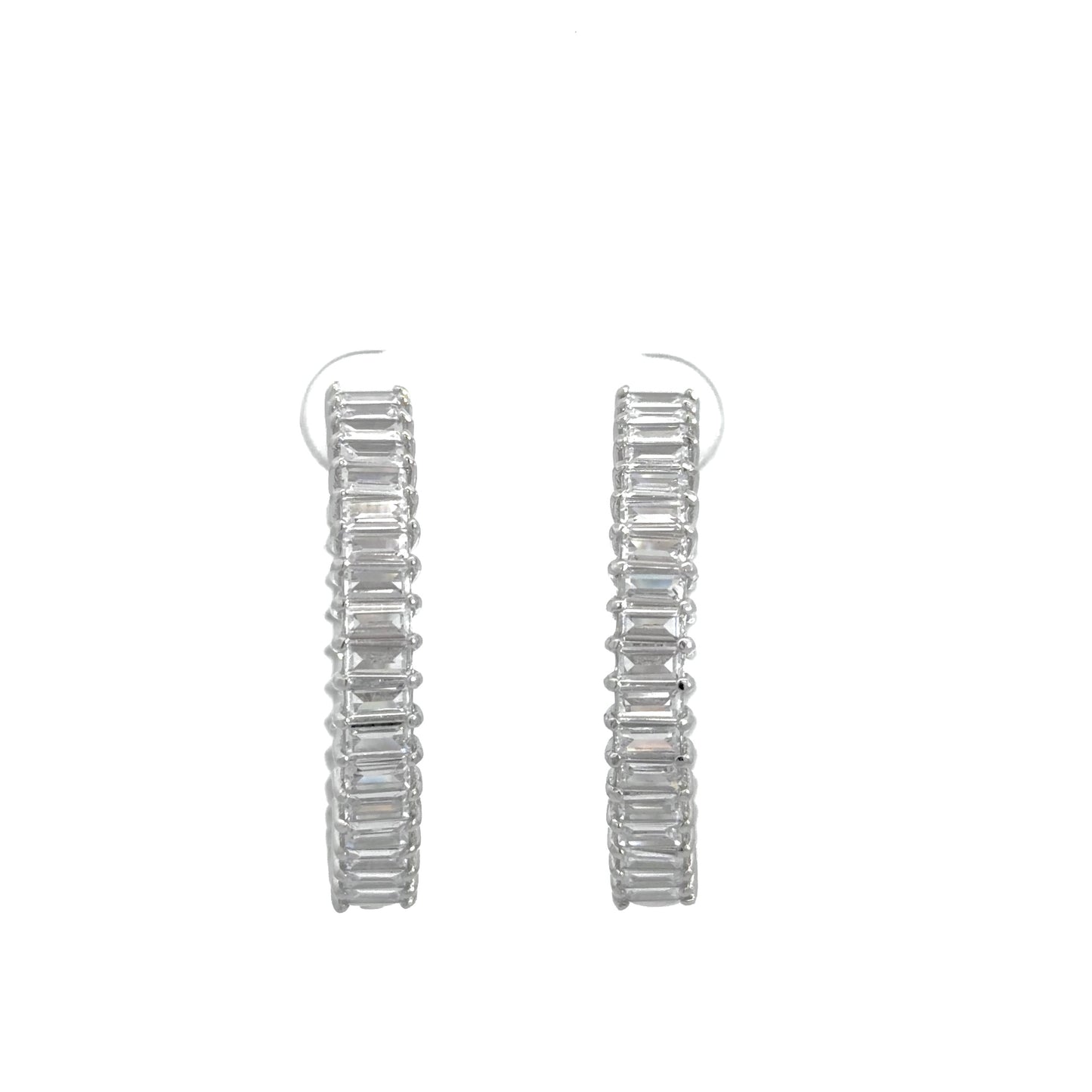 Inside-out Round Shape 1 1/4-inch Hoop Earrings