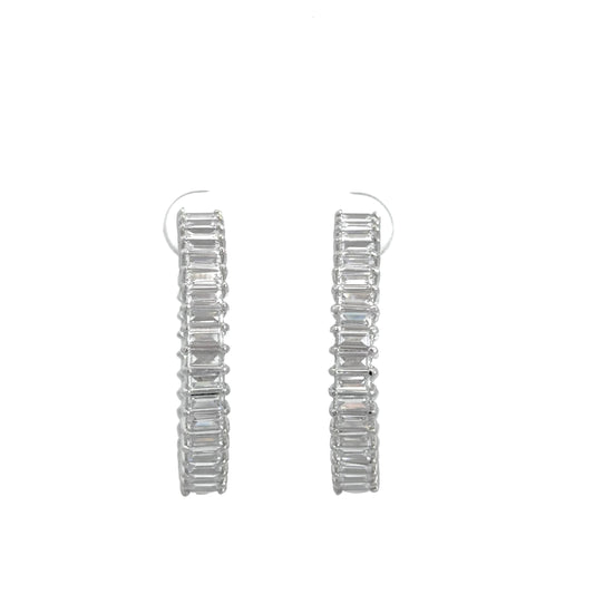 Inside-out Round Shape 1 1/4-inch Hoop Earrings