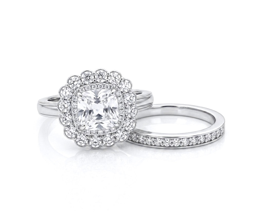 Sterling Silver Wedding Ring Set