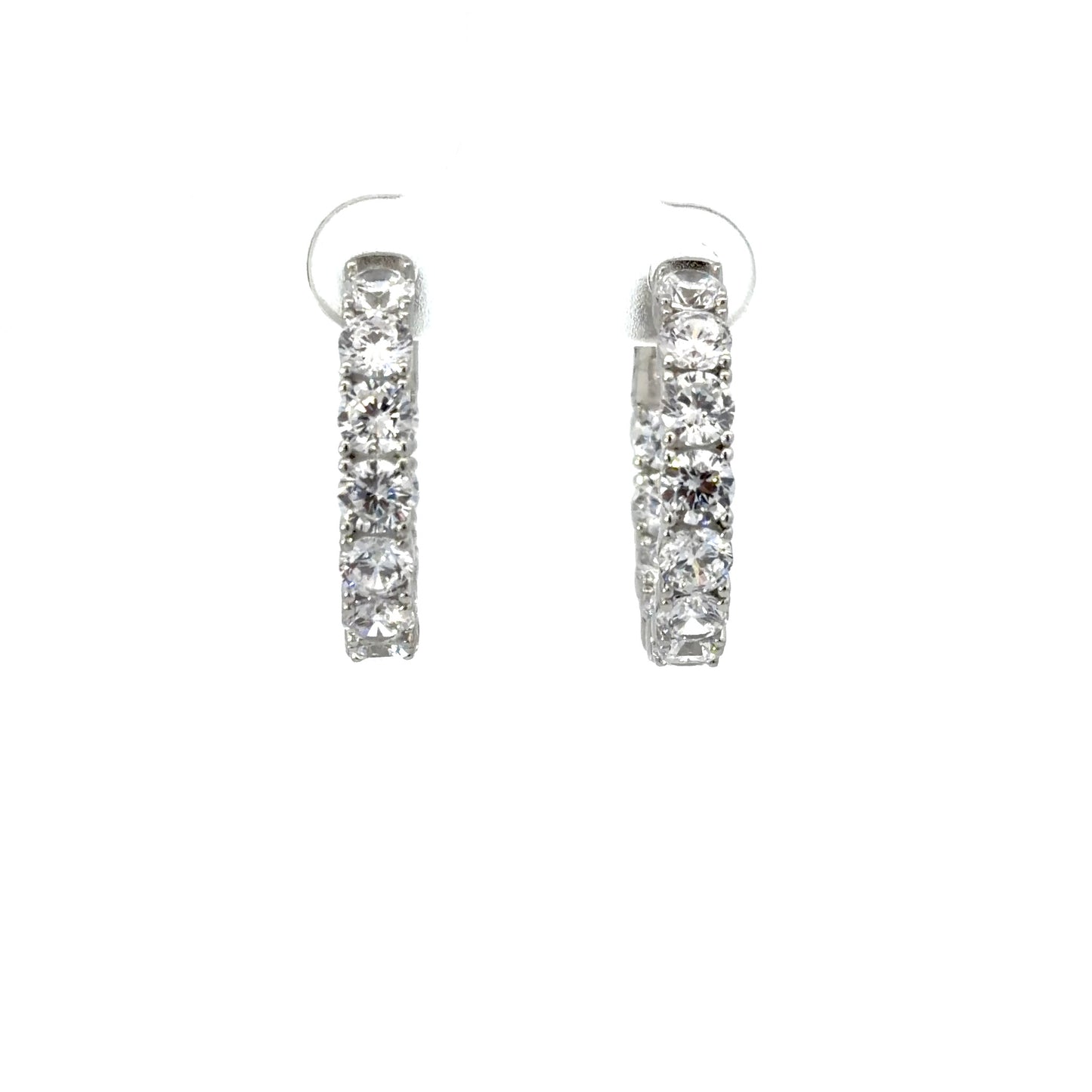 Sterling Silver Luxurious Hoop Earrings