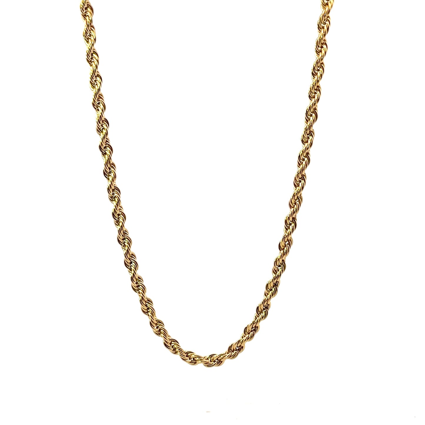 Gold Plated Rope Chain Men’s Necklace