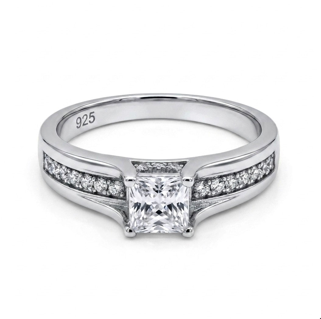 Sterling Silver Cathedral Style Ring