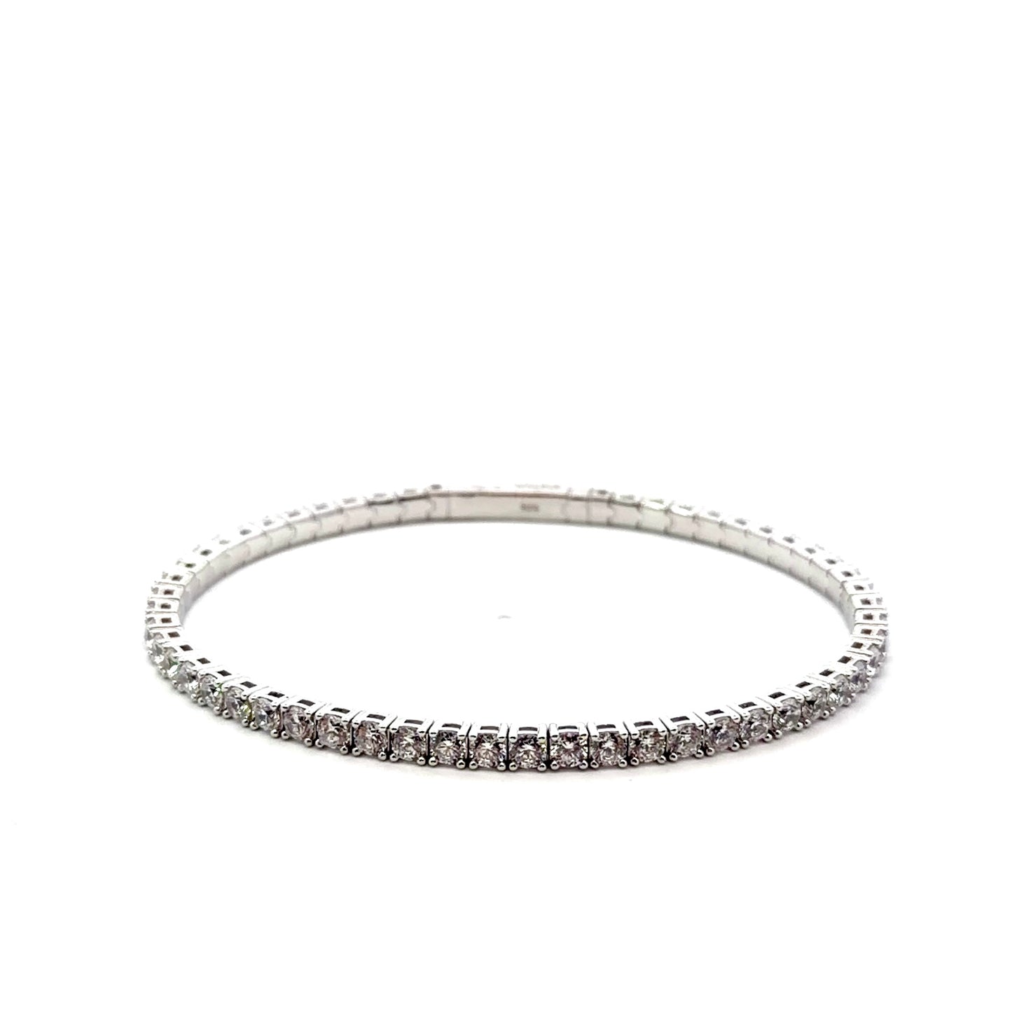 Sterling Silver Flex Tennis Style Bangle Bracelet