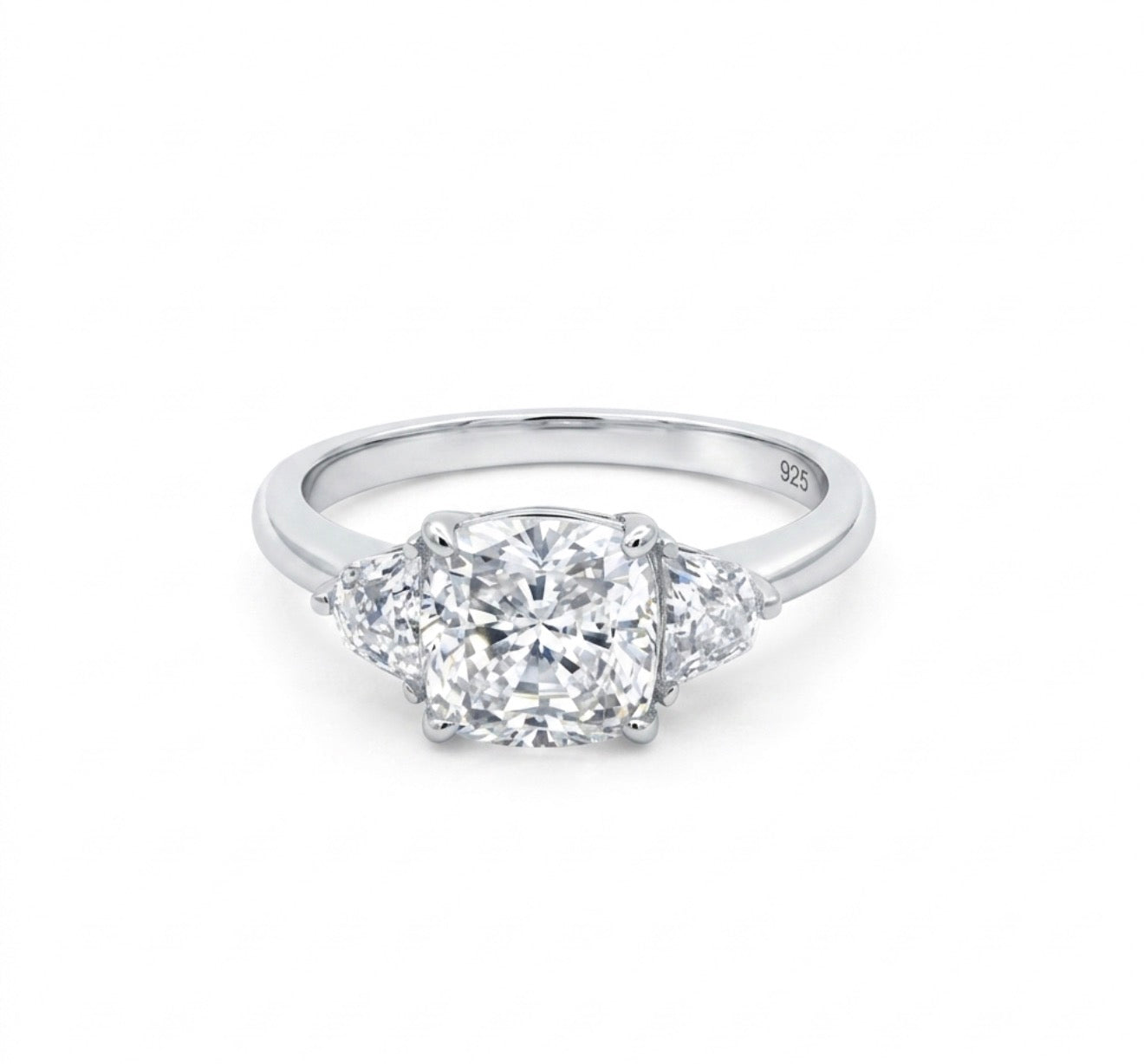 Sterling Silver 3-Stone Ring