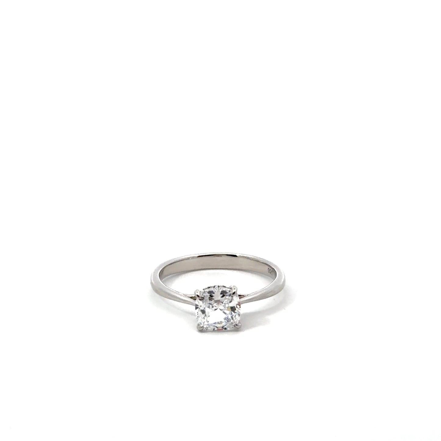 Sterling Silver Cushion Cut Ring