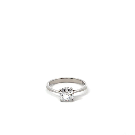 Sterling Silver Cushion Cut Ring
