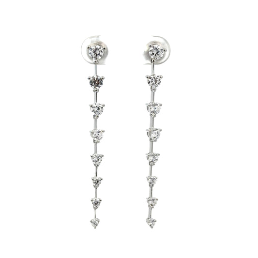 Sterling Silver Cascading Earrings