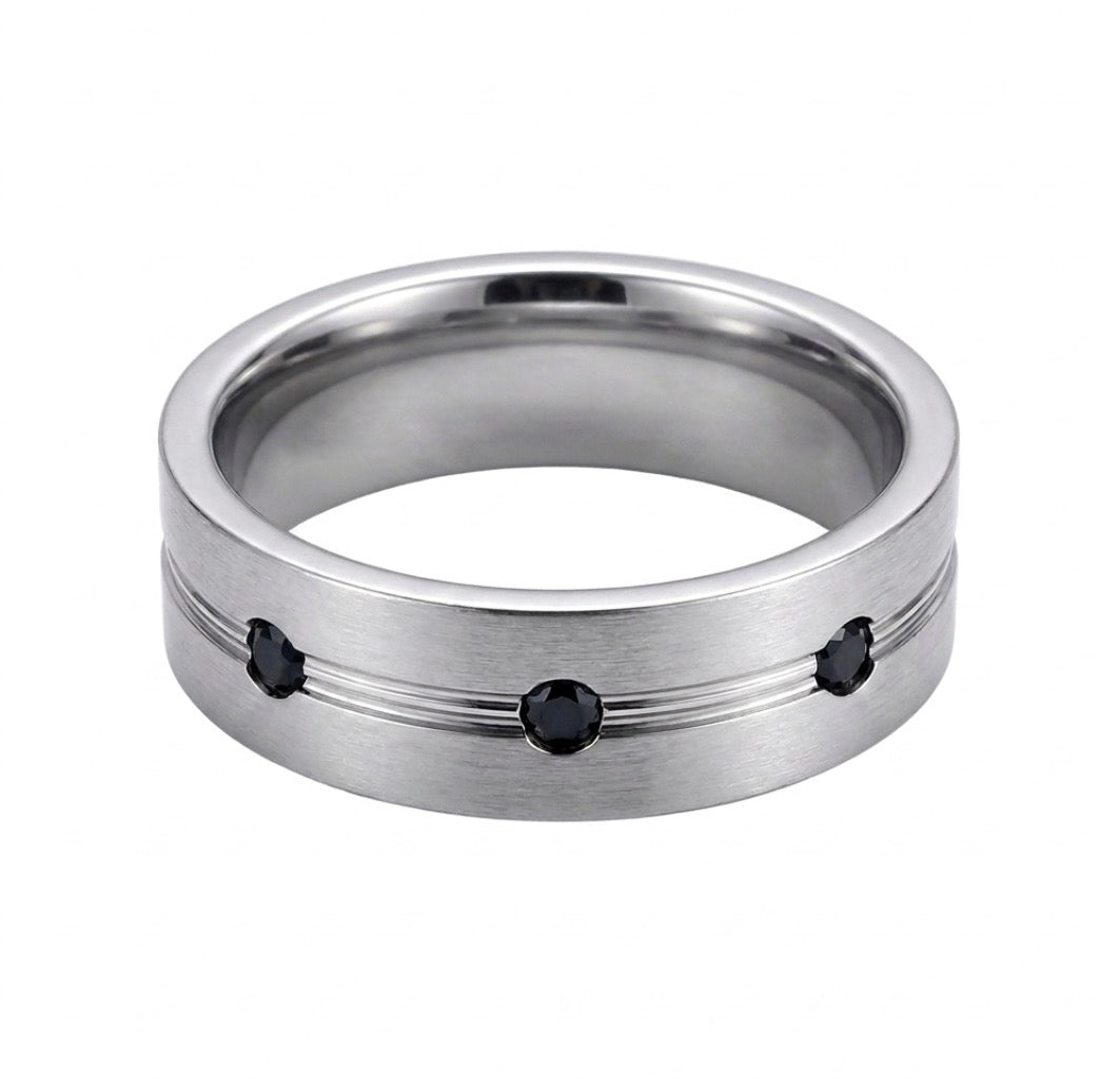 Contemporary Alternative Metal Men's Wedding Band