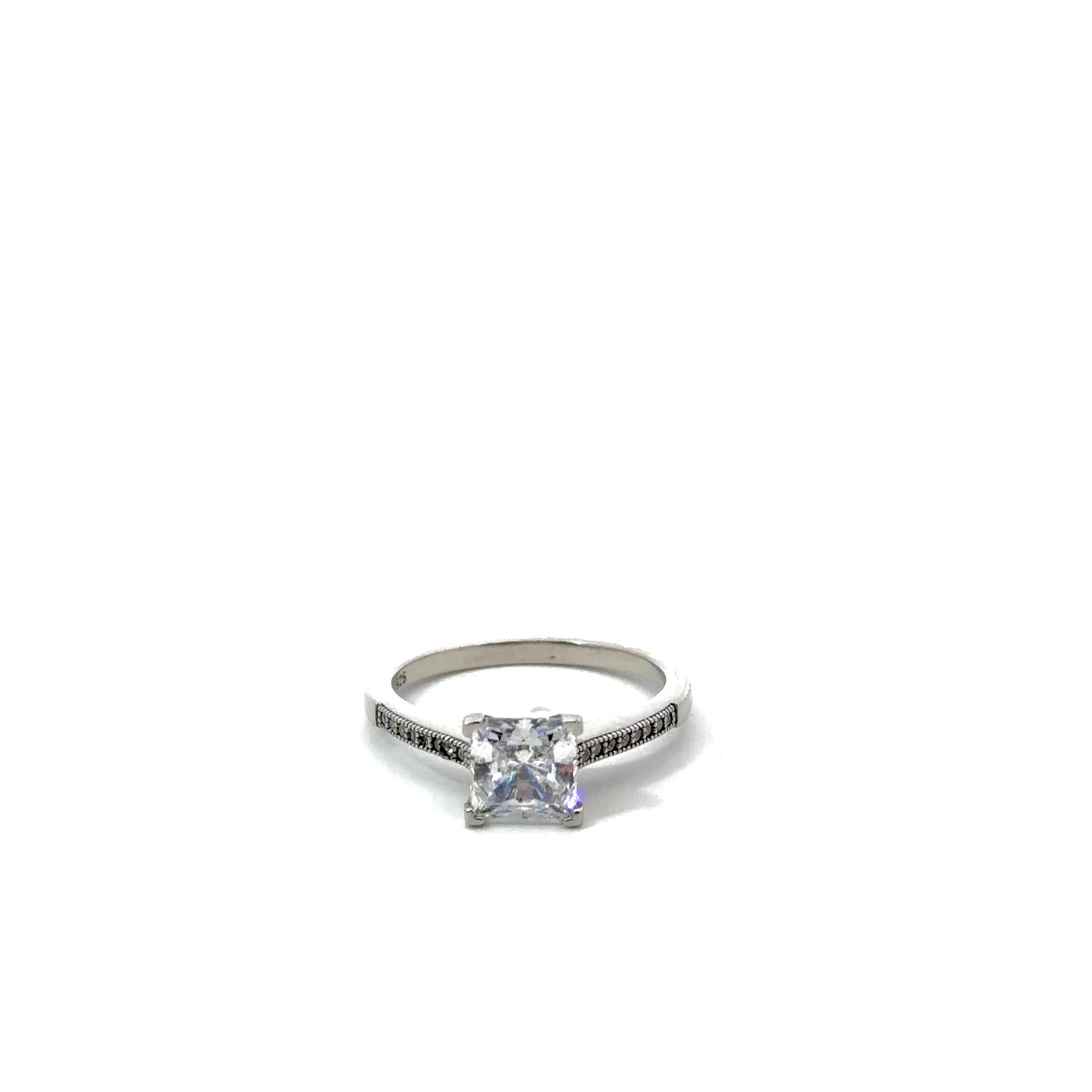Sterling Silver Princess Cut Ring