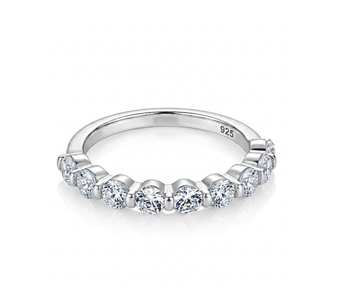 Sterling Silver Half Eternity Ring