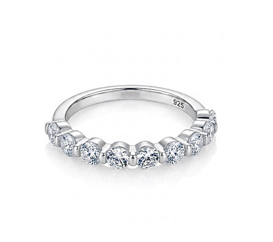 Sterling Silver Half Eternity Ladies Band