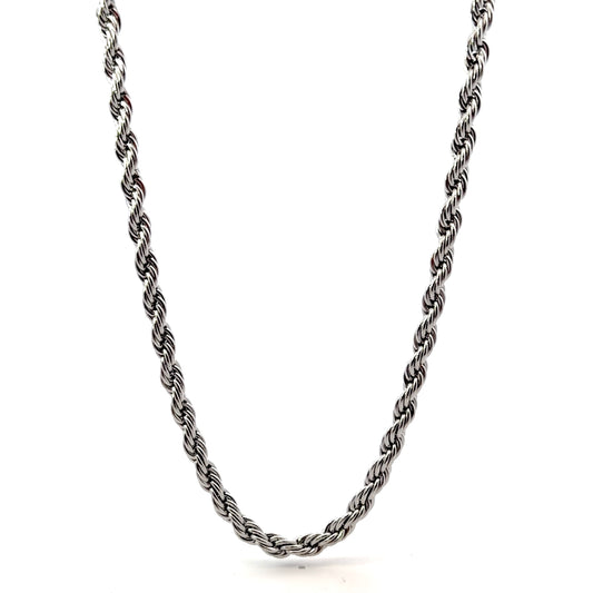 Classic Stainless Steel 5MM Rope Chain Necklace