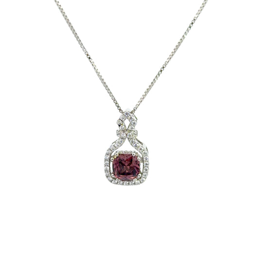 Garnet Cubic Zirconia Necklace