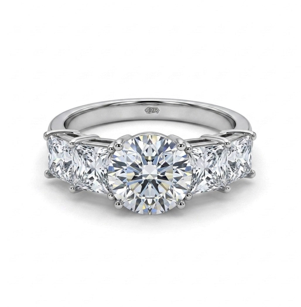 Sterling Silver 5-Stone Ring