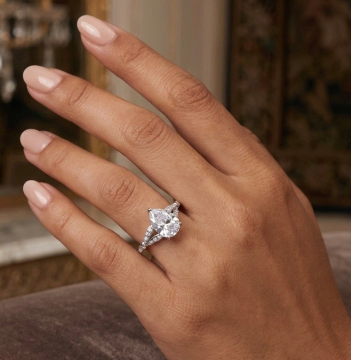 Sterling Silver Teardrop Ring