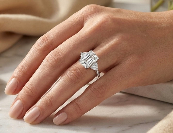 Sterling Silver Radiant-cut Ring