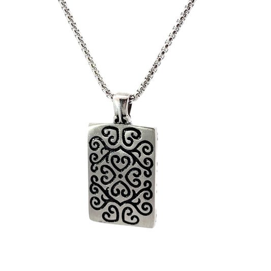 Stainless Steel Masonic Square & Compass Pendant