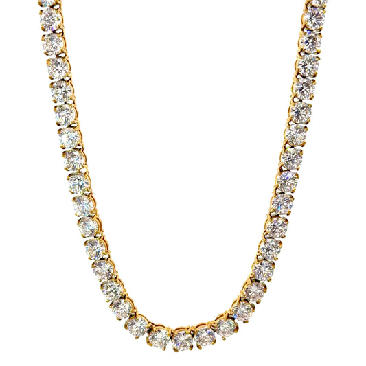 Gold Plated Cubic Zirconia Tennis Necklace