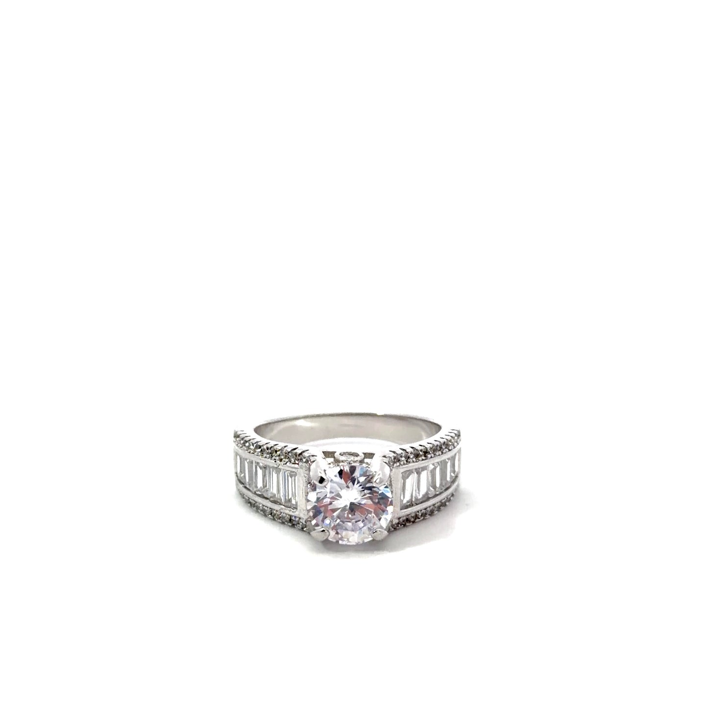 Sterling Silver Radiant Wedding Ring
